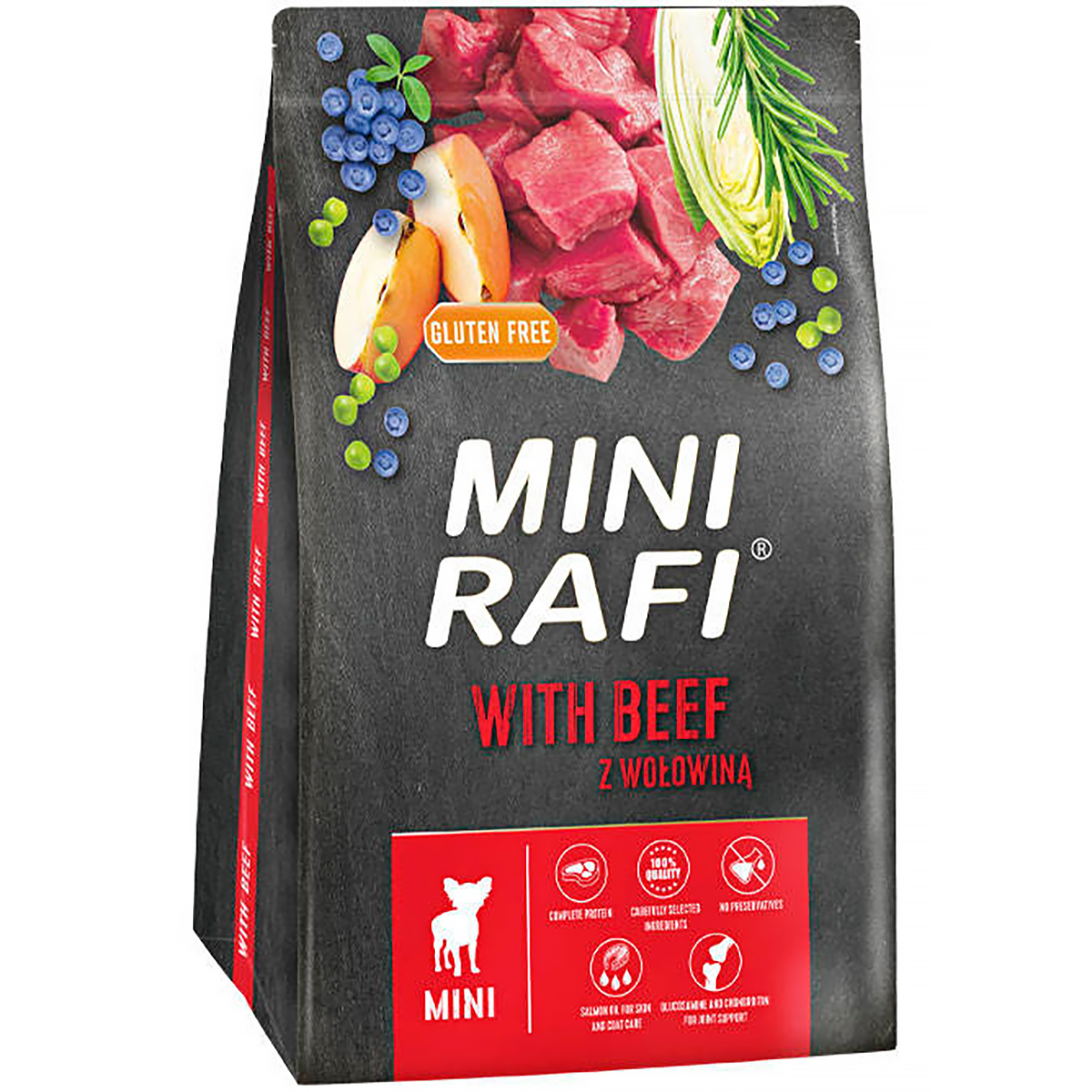 Sucha karma dla małych ras psów RAFI MINI wołowina 3 kg