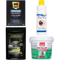 Komplet na szczury Expert trutka, toxan + stacja deratyzacyjna 8 szt