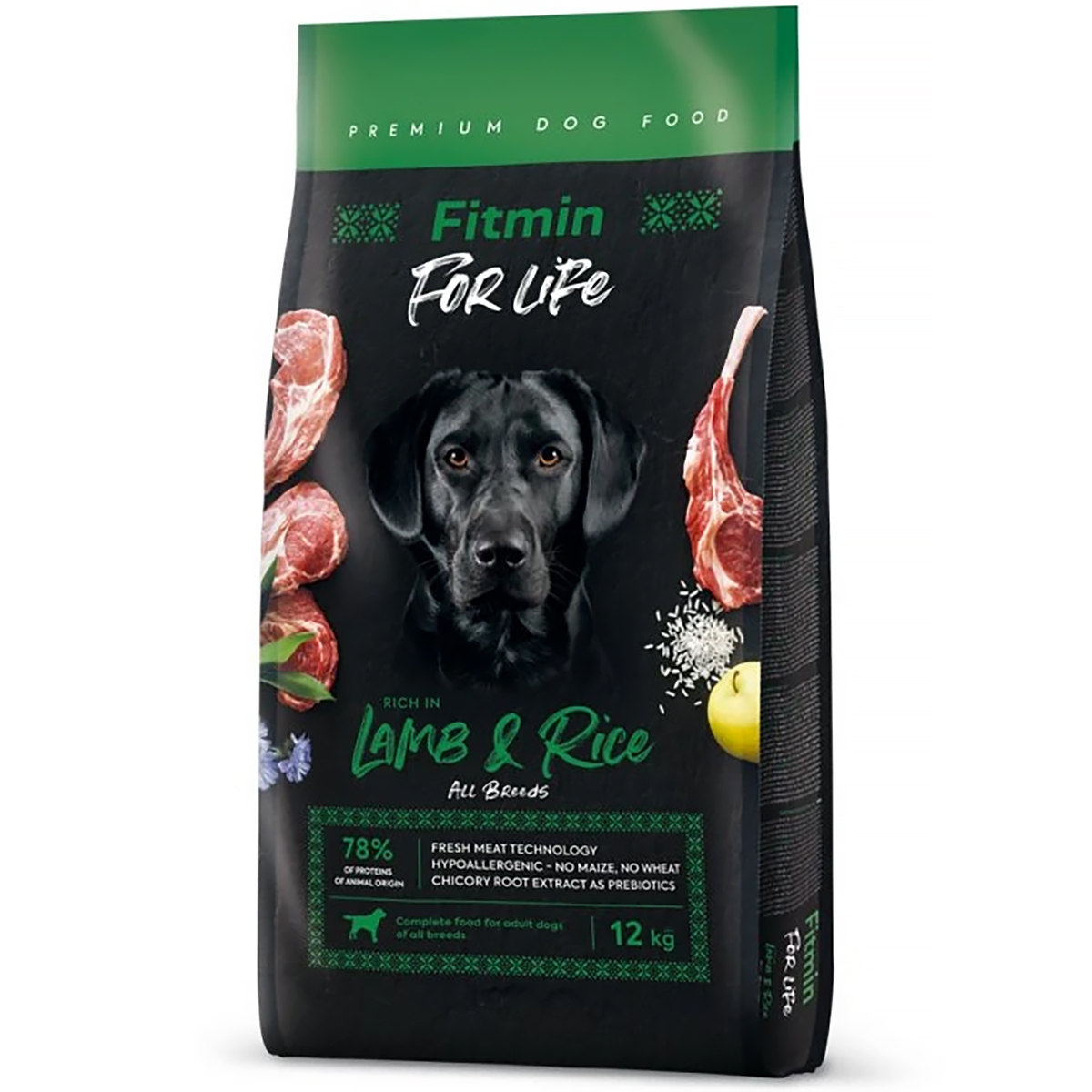 Fitmin karma sucha dla dorosłych psów For life Lamb Rice 12 kg