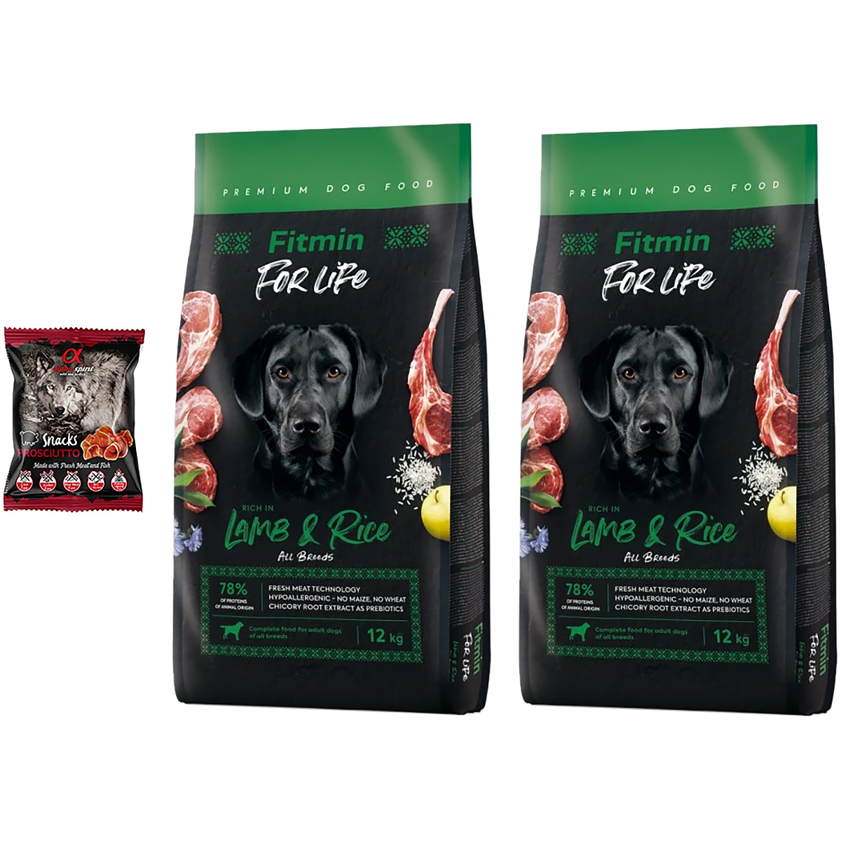 Sucha karma dla psa Fitmin Dog For Life Lamb & Rice 2 x 12 kg + gratis