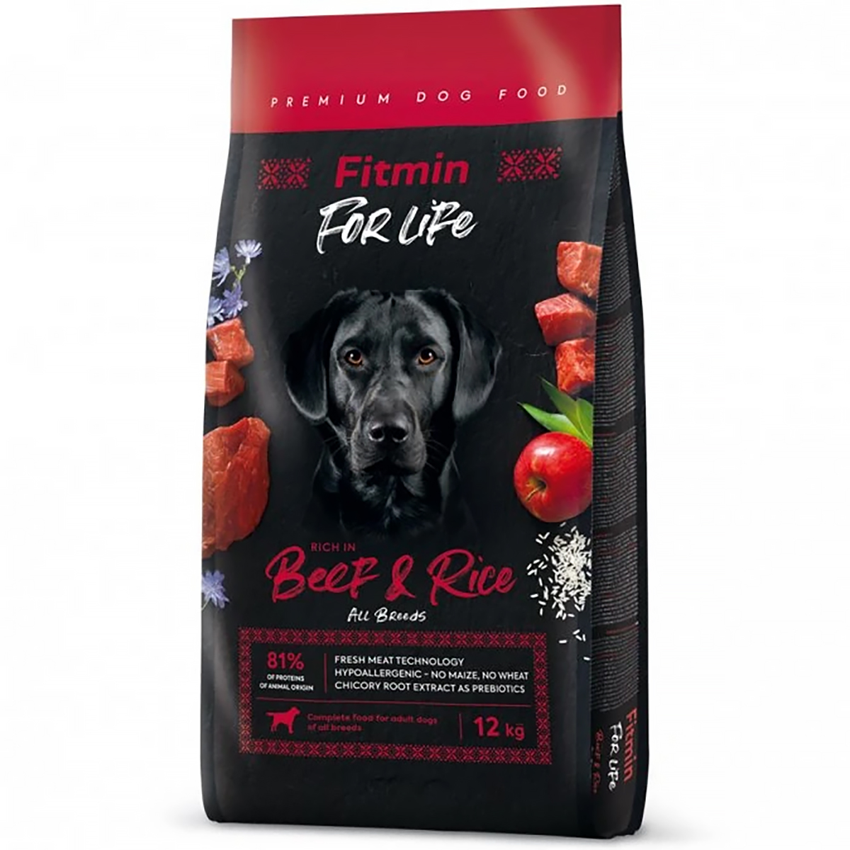 Sucha karma dla psa Fitmin for Life Beef & Rice 12 kg