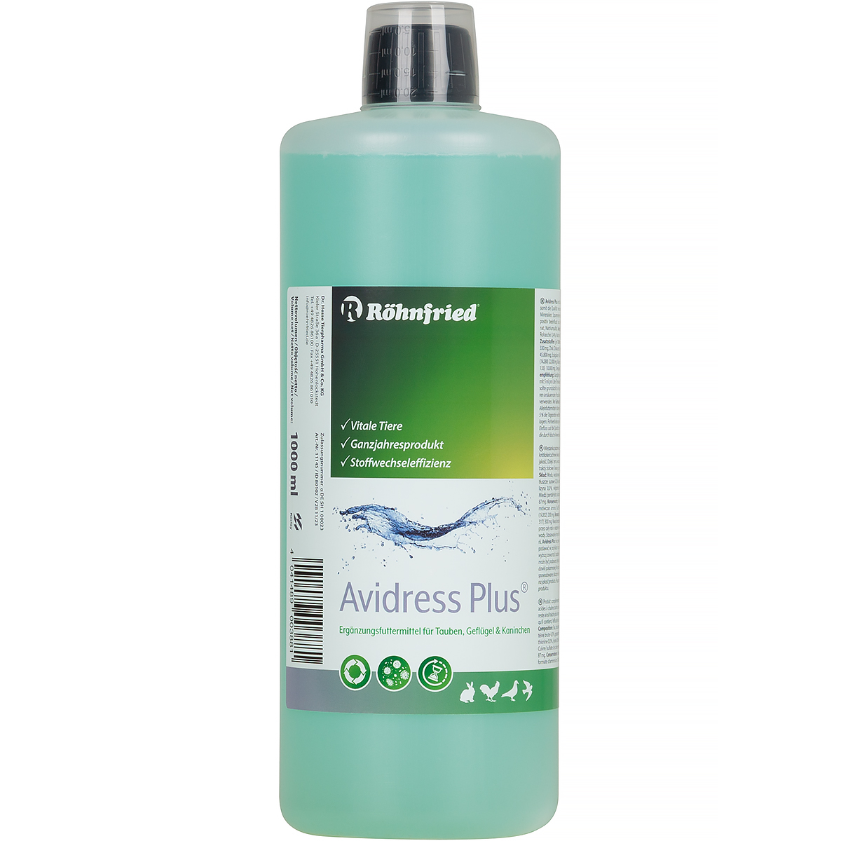 Zakwaszacz dla gołębi na infekcje Avidress Plus 1000ml Rohnfried