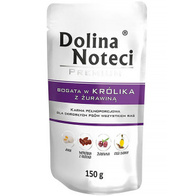 Mokre karmy dla psa Dolina Noteci Premium królik z żurawiną 150 g saszetka 10 szt.