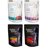 Mokre karmy dla kota po sterylizacji Dolina Noteci PIPER mix smaków 40 saszetek