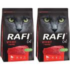Karma dla kota sucha bez zbóż Rafi Cat z wołowiną 2 x 7 kg