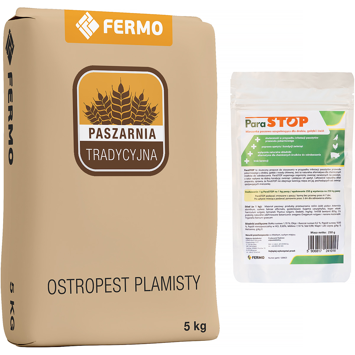Odrobaczanie gołębi i drobiu zestaw ParaStop + Ostropest 5 kg