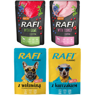 Mokre karmy dla psa Rafi Mix różne saszetki 20 x 300 g