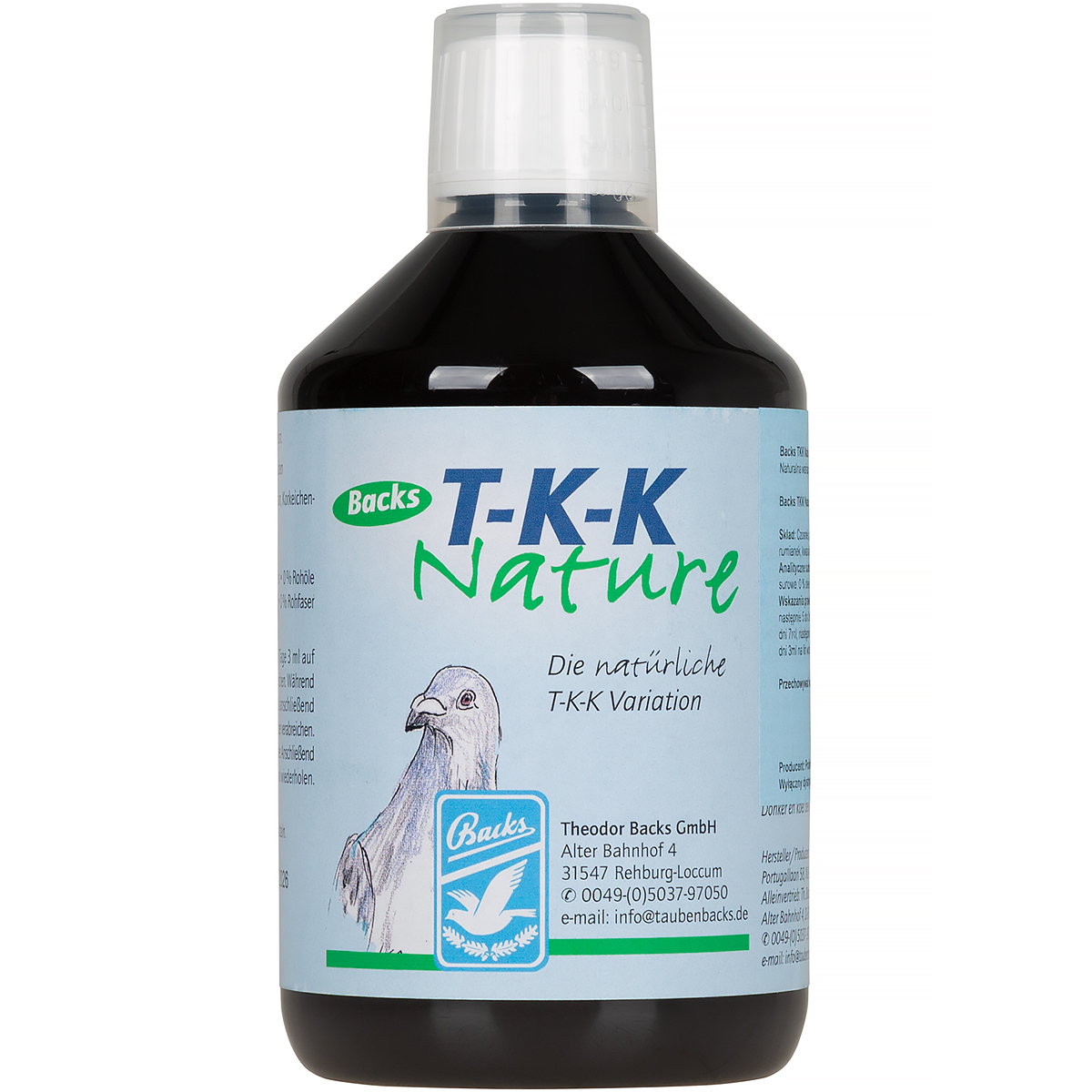 TKK Nature Backs preparat na rzęsistek, żółty guzek u gołębi, kokcydiozę 500 ml