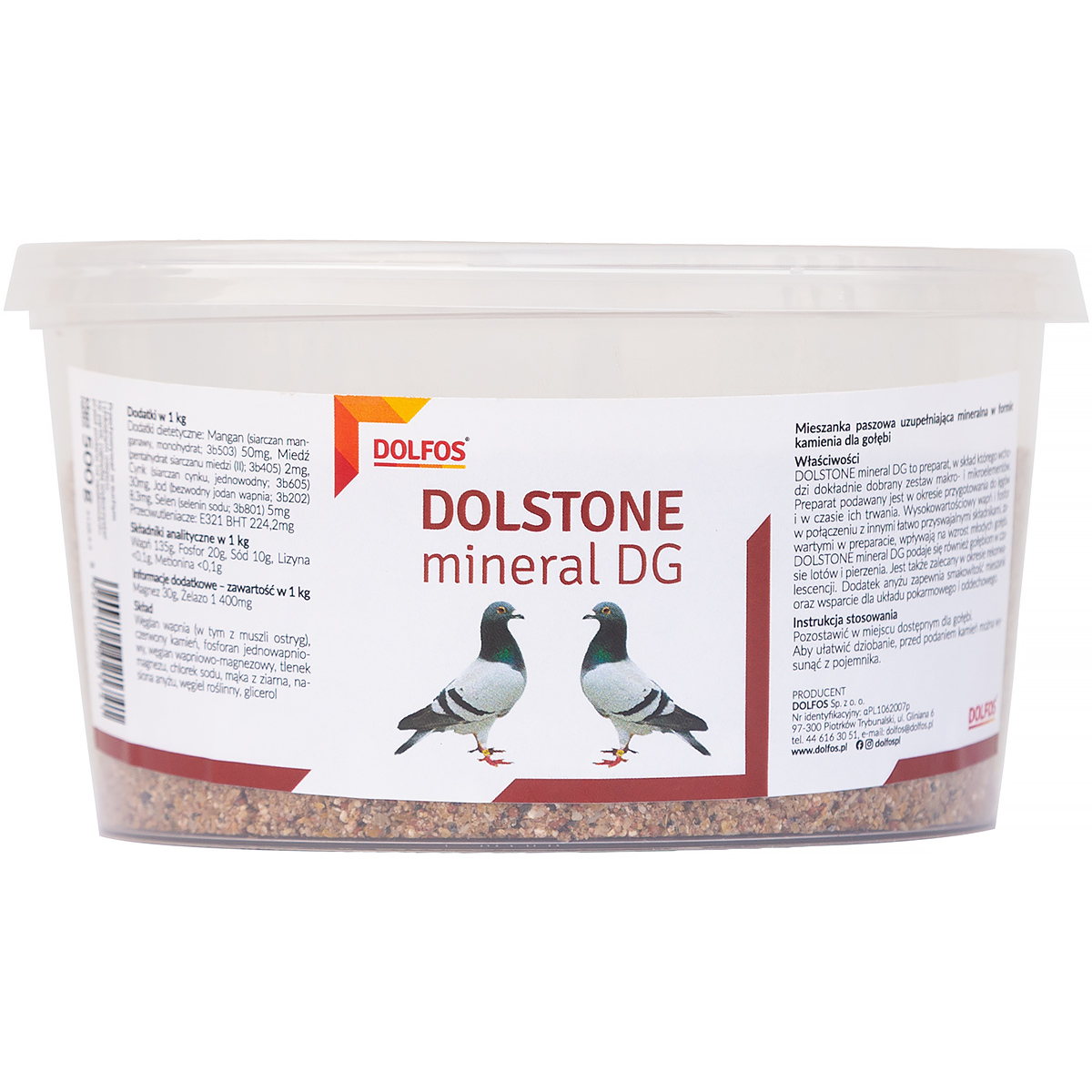 Kołacz dla gołębi dziobak Dolstone Mineral DG 500 g