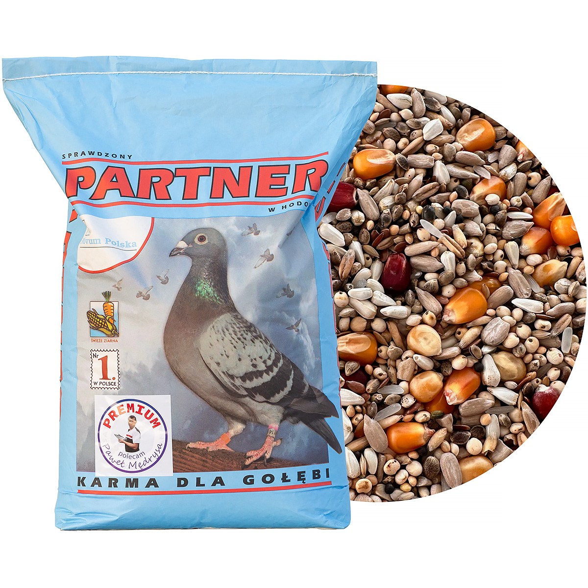 Karma lotowa dla gołębi sobota / maraton Paweł Mędrysa PARTNER PREMIUM 20 kg