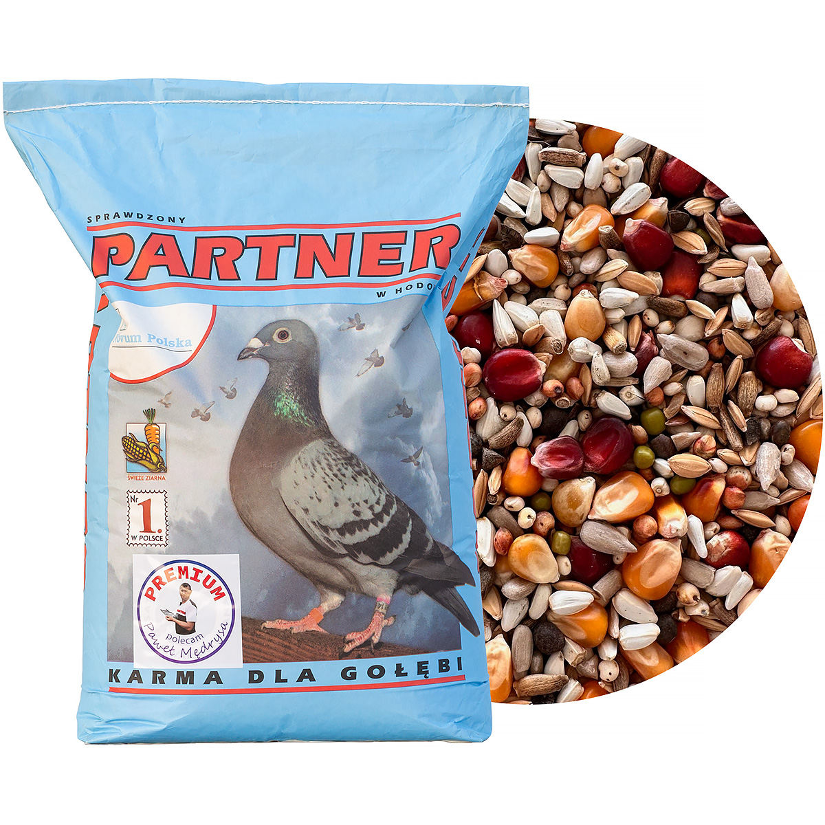 Karma lotowa dla gołębi czwartek / piątek Paweł Mędrysa PARTNER PREMIUM 20 kg
