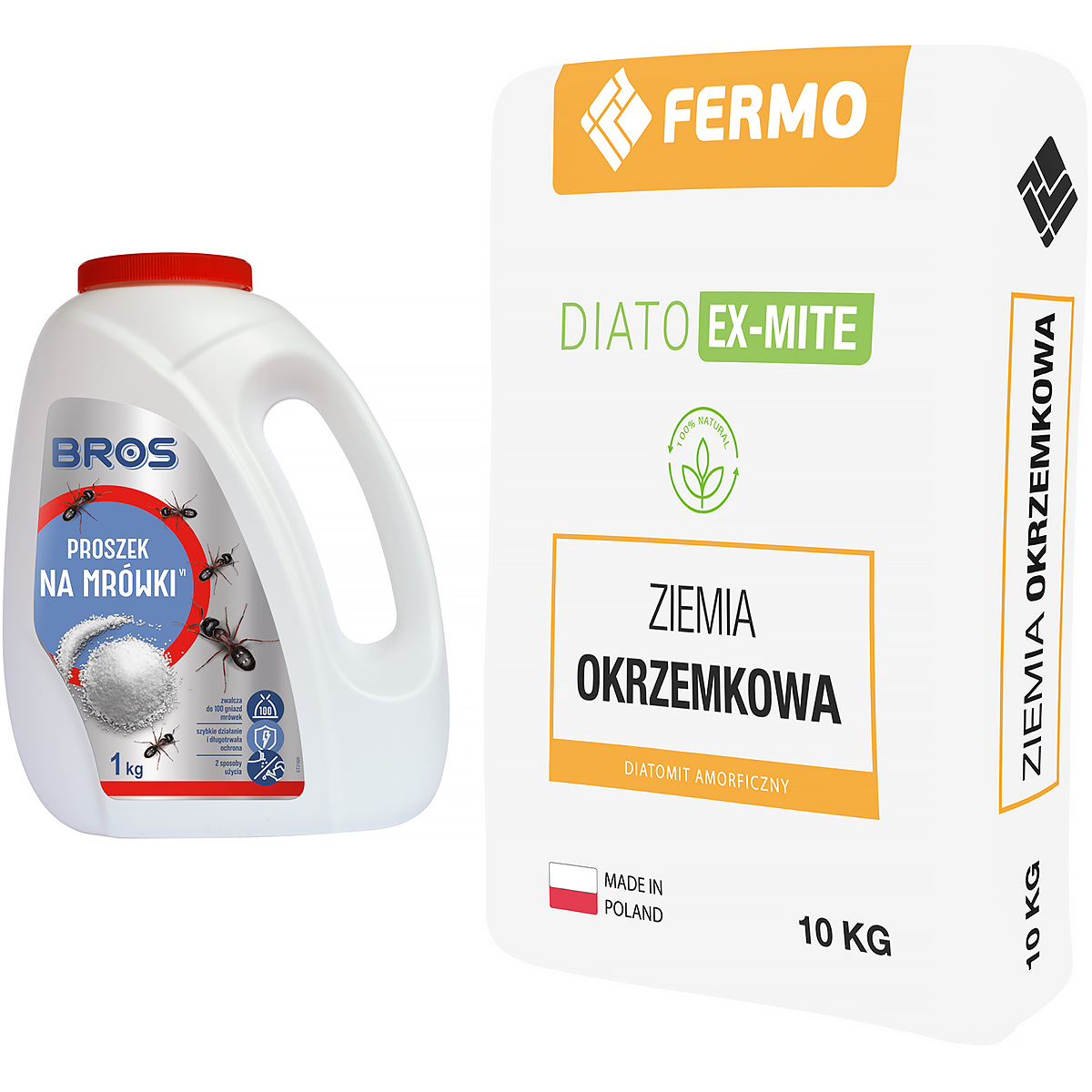 Proszek na mrówki Bros + ziemia okrzemkowa 