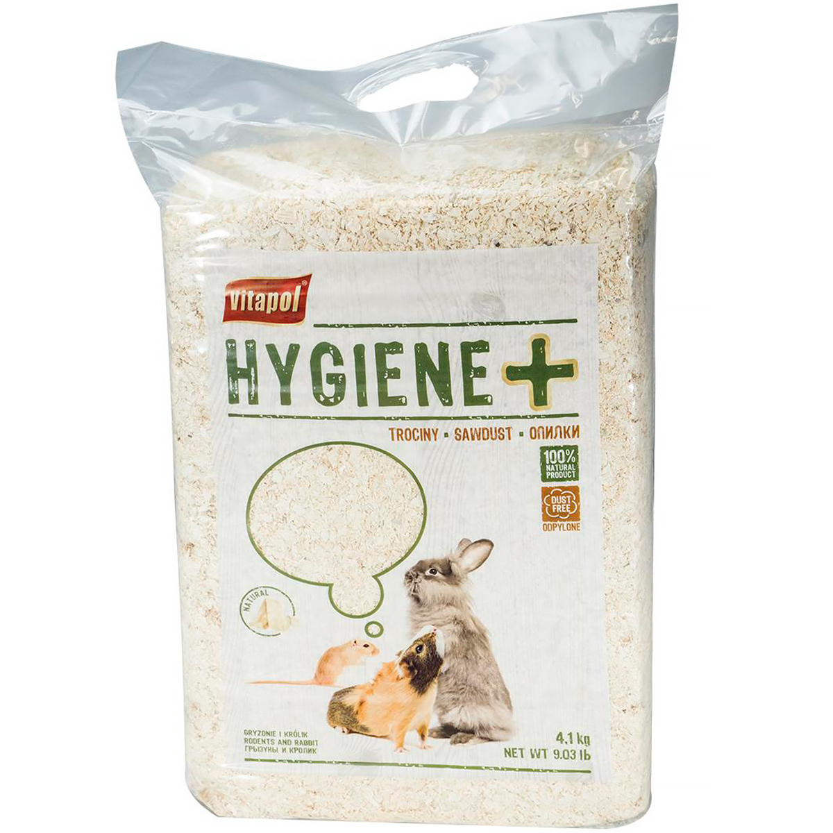 Trociny dla gryzoni i królików Vitapol Hygiene+ 56 l