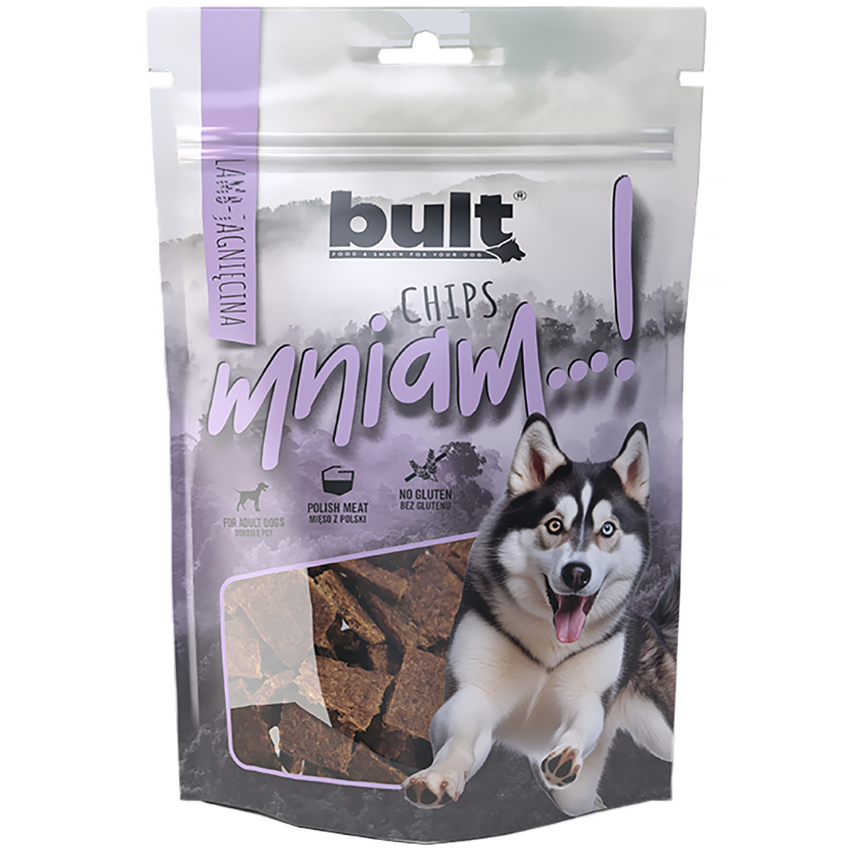 Chipsy dla psa BULT z jagnięciną 100 g  82% mięsa 