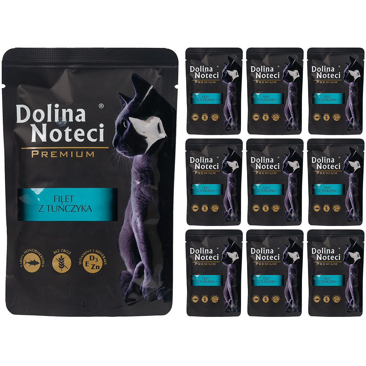 Karma dla kota mokra Dolina Noteci Premium filet z tuńczyka 10 x 85 g