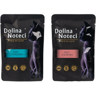 Karma dla kota mokra Dolina Noteci Premium MIX filet z łososia i tuńczyk 20 x 85 g