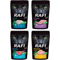 Mokre karmy dla kota Rafi MIX smaków pasztet 40 x 100 g