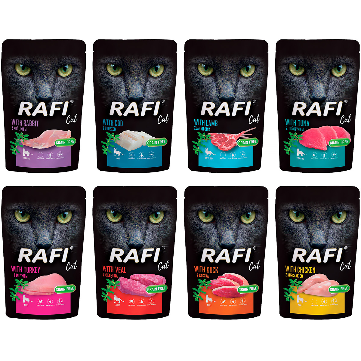 Zestaw karma dla kota Rafi 80x100g