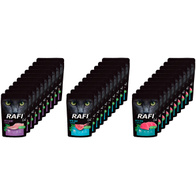 Mokre karmy dla kota po sterylizacji Rafi MIX smaków 30 x 100 g