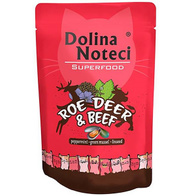 Saszetki dla kota mokra karma Dolina Noteci Superfood sarna z wołowiną 10 x 85 g
