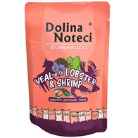 Saszetki dla kota mokra karma Dolina Noteci Superfood cielęcina z homarem i krewetkami 10 x 85 g