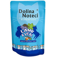 Saszetki dla kota mokra karma Dolina Noteci Superfood jagnięcina z cielęciną 10 x 85 g