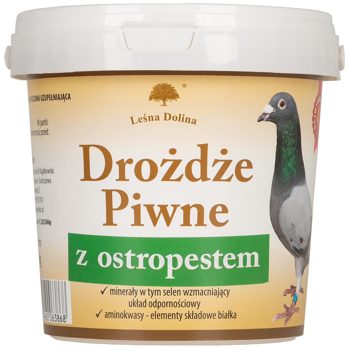 drożdze piwne dla gołębi