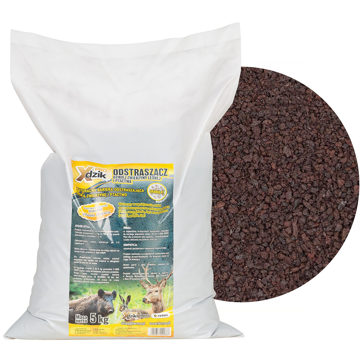 Odstraszacz na dziki, sarny, jelenie zapachowy X-DZIK PRO 5 kg