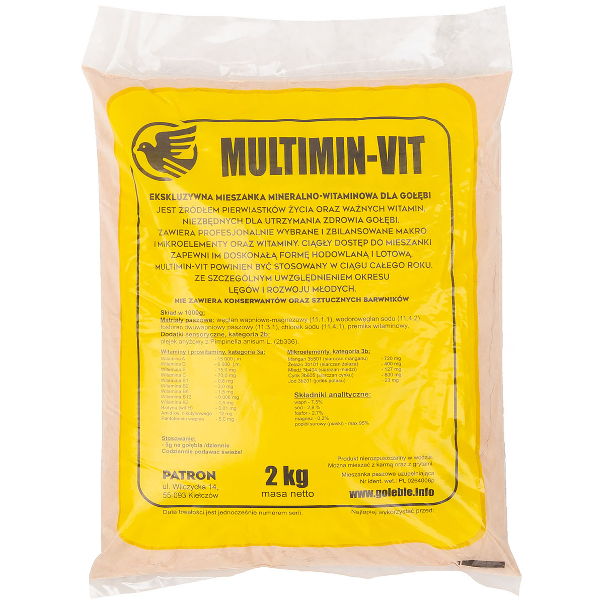 Minerały dla gołębi Patron Multimin-Vit 2 kg