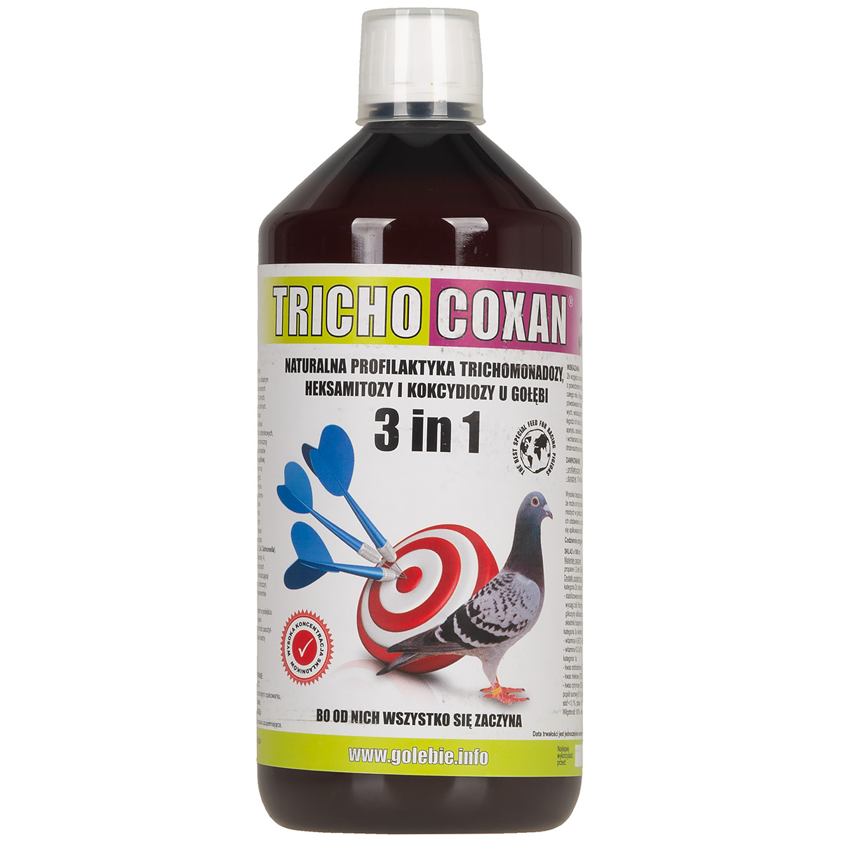 Trichocoxan naturalny preparat ziołowy dla gołębi Patron 1 l