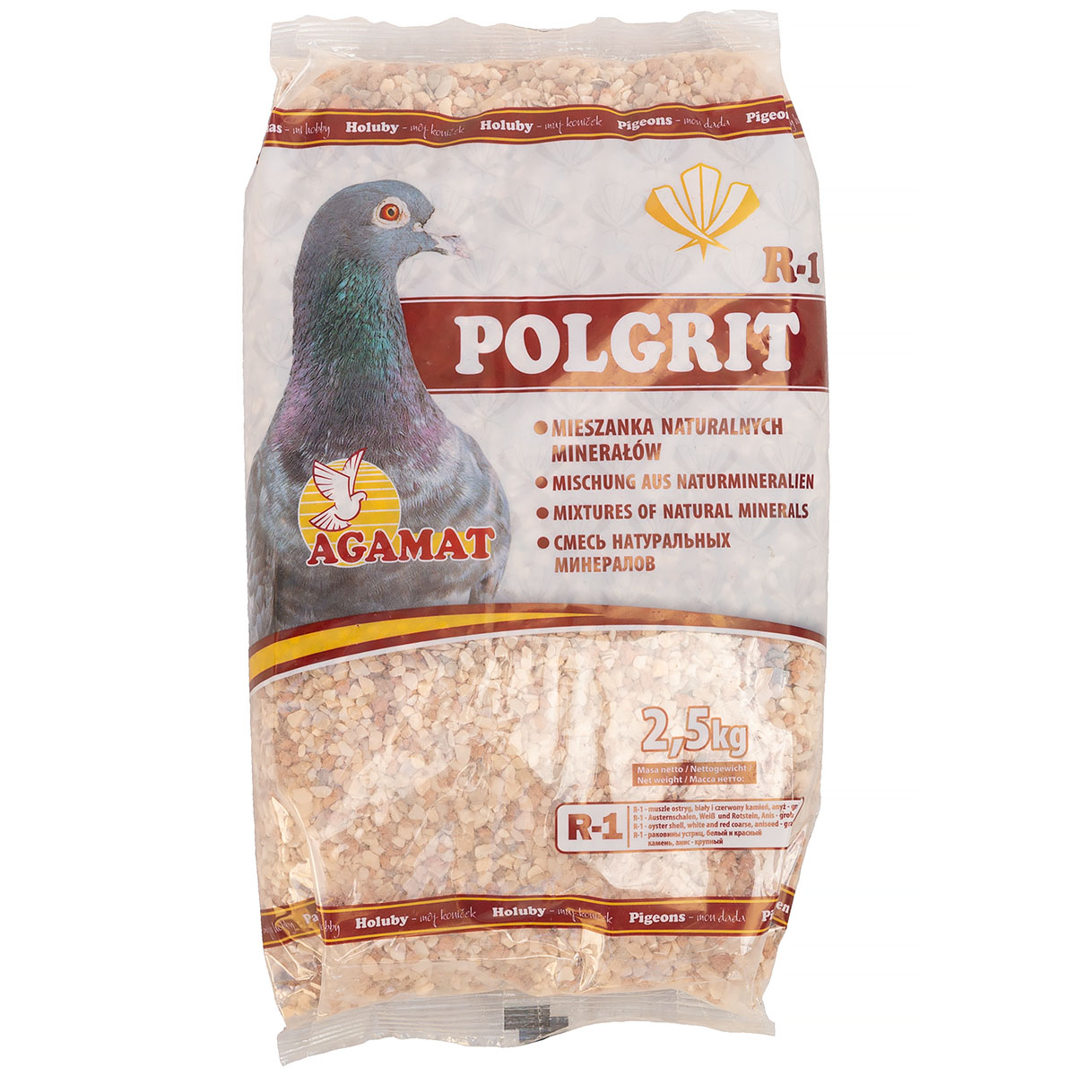 Grit mineralny uzupełniający wapń dla gołębi Polgrit 2,5 kg