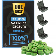 Zestaw 3 karmników z trutką kostka gotowych do użycia