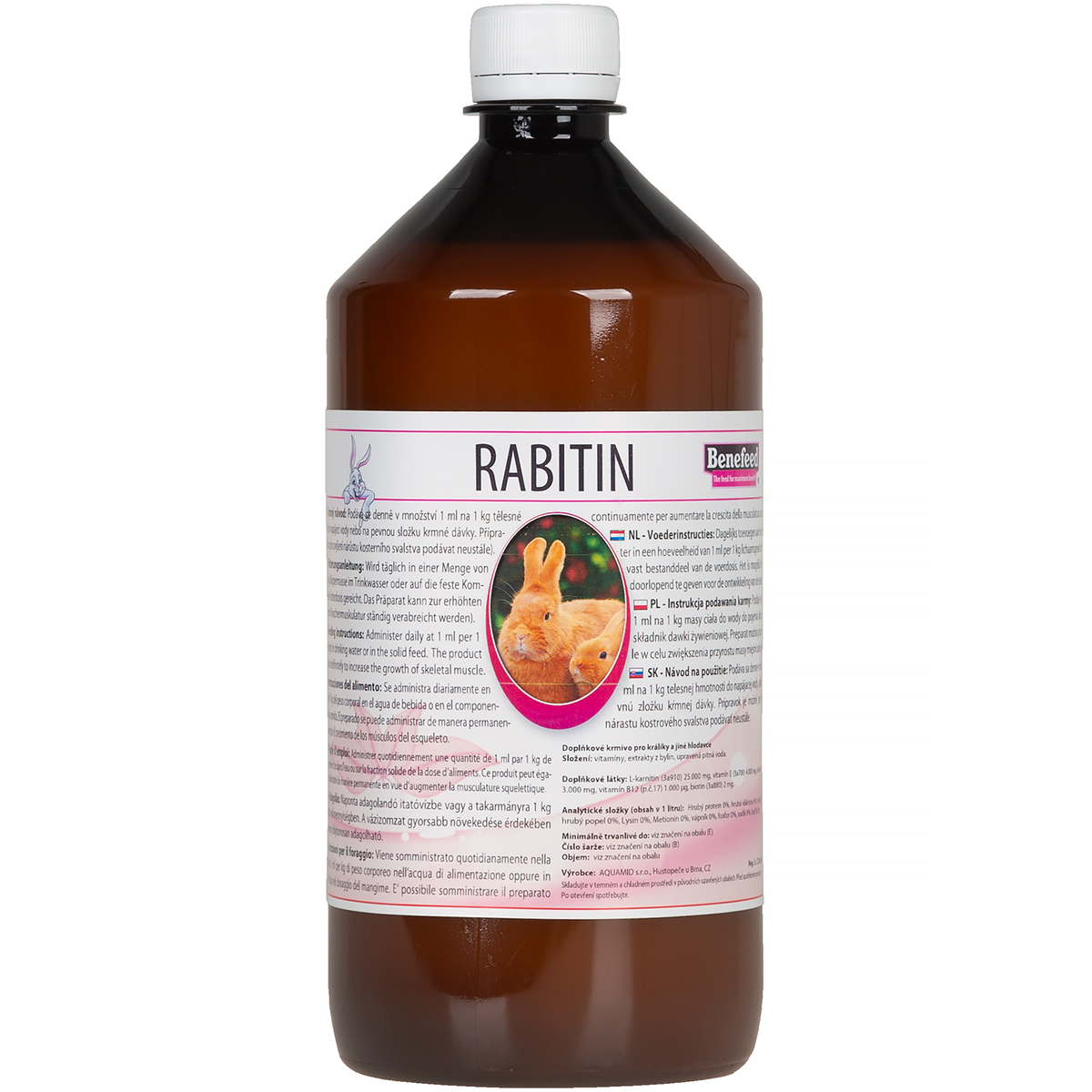 RABITIN 1000 ml do poprawy kondycji fizycznej, reprodukcji i odchowania królicząt