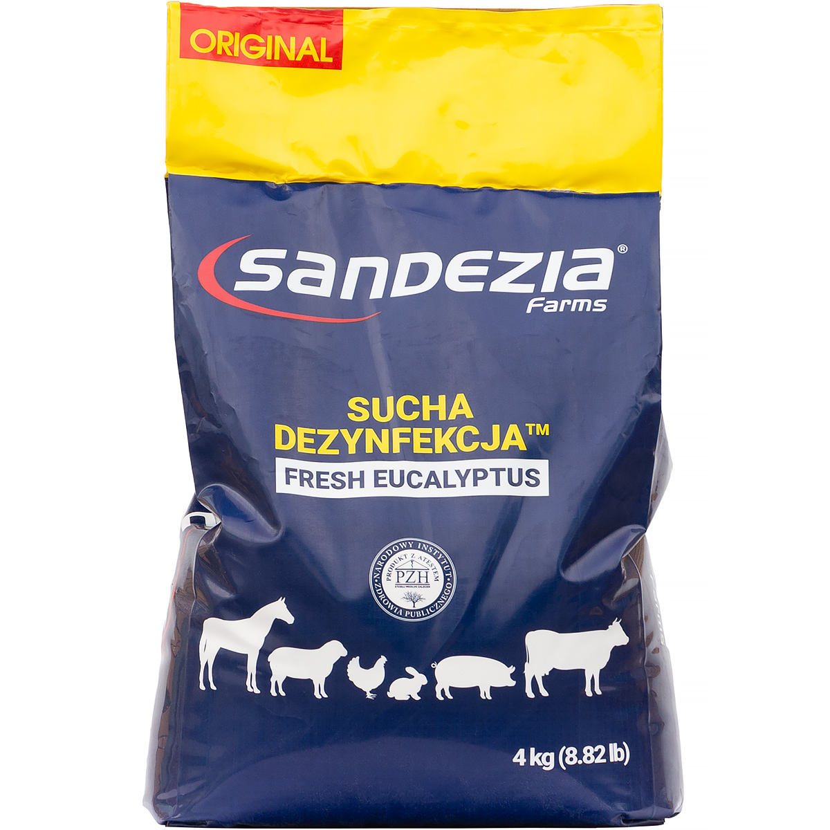 Sandezia sucha dezynfekcja 4 kg zwalcza wirusy, bakterie, grzyby, pasożyty 