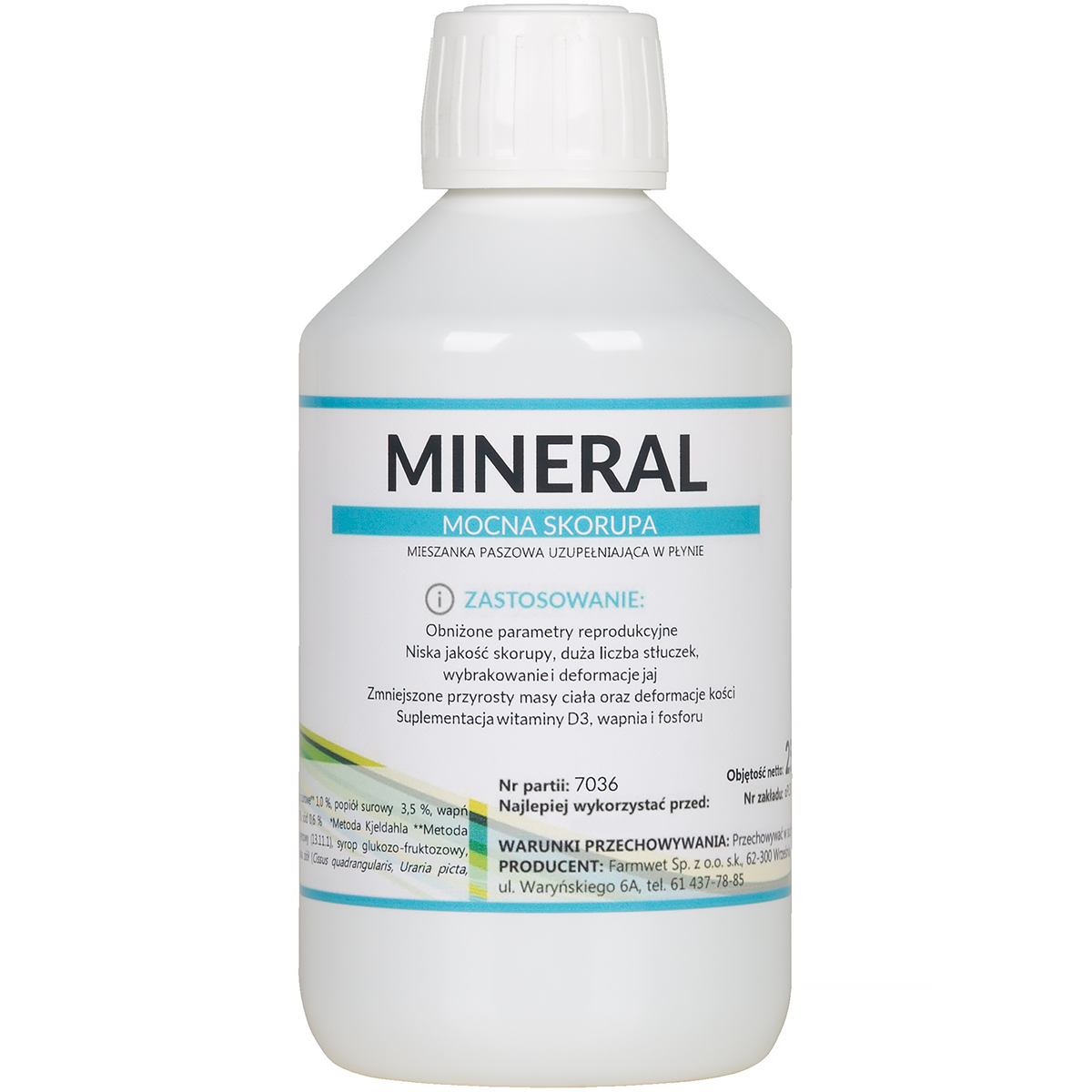 Witaminy na mocną skorupę jaj MINERAL 250 ml