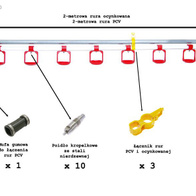 Kropelkowa linia pojenia drobiu zestaw Profi-CUP 10 linia 2 mb