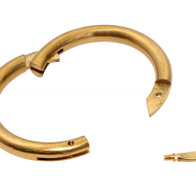 Koło nosowe do prowadzenia byka 90 mm mosiężne