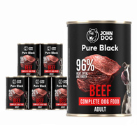 Mokra karma dla psów wołowina JOHN DOG PURE BLACK 6 x 800 g dorosłe psy