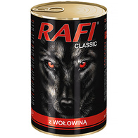 RAFI CLASSIC karma mokra dla psów z wołowiną kpl w puszkach 6 x 1240 g