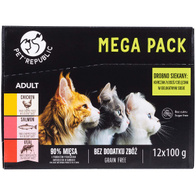 PetRepublic Saszetki dla kota Adult mokra karma pakiet 12 x 100 g