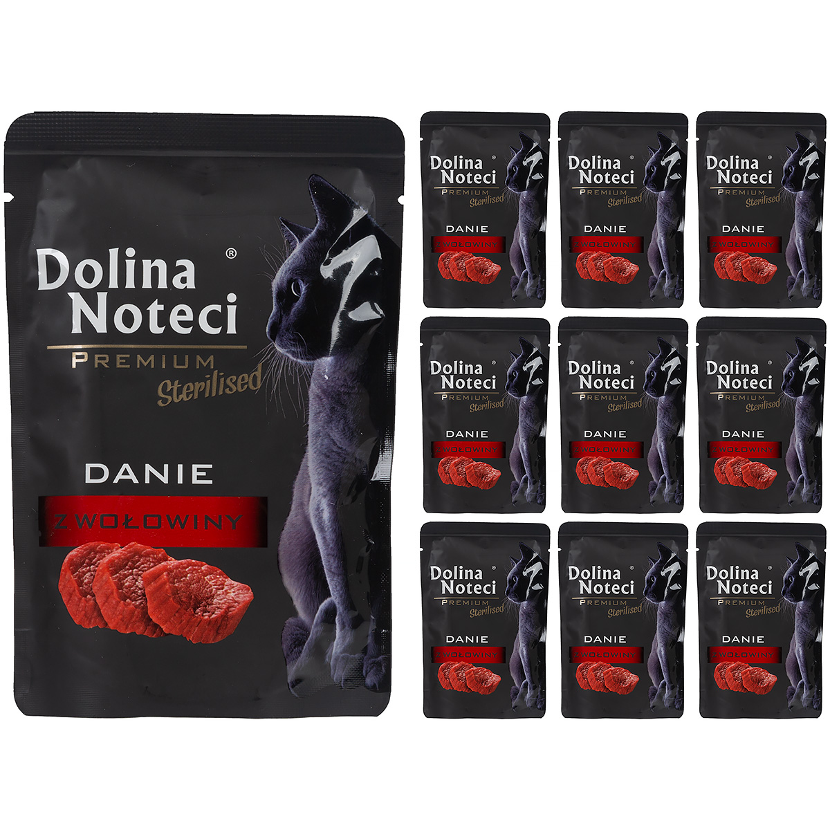 Dolina Noteci karma dla kota mokra Premium wołowina 10 x 85 g