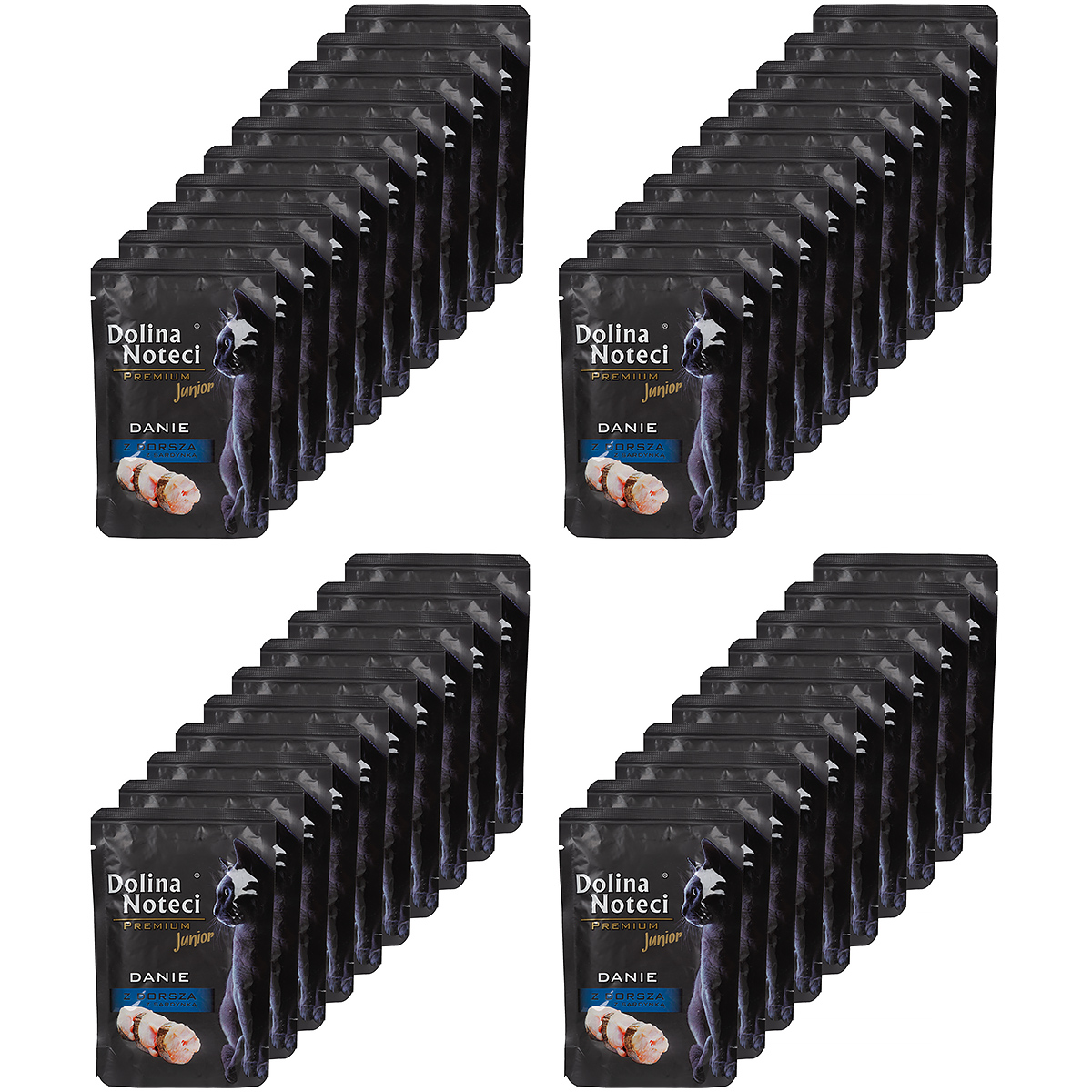 Dolina Noteci karma dla kota mokra Premium Junior danie z dorsza z sardynką 40 x 85 g