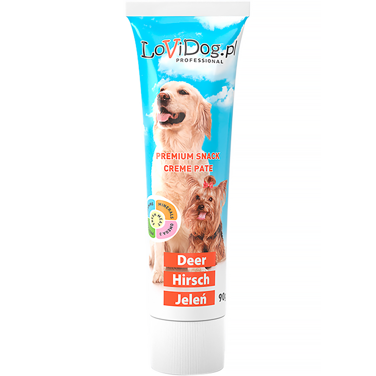 Pasztet dla psa w tubce z jeleniem 90 g LoviDog