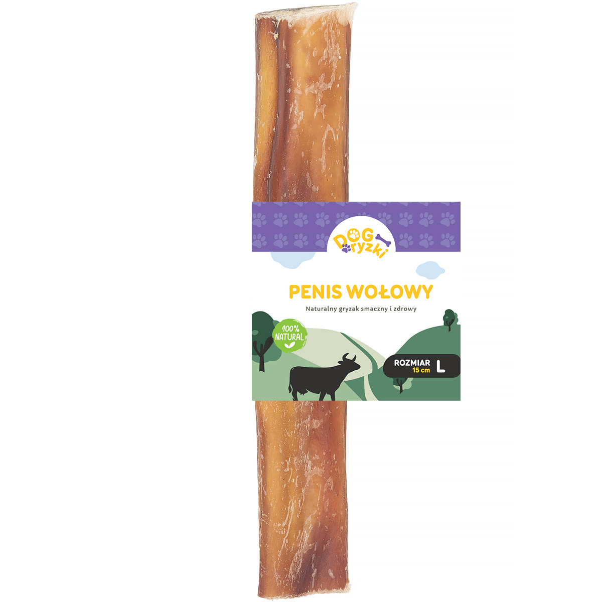 Penis wołowy DOGRYZKI 15 cm gryzak dla psa