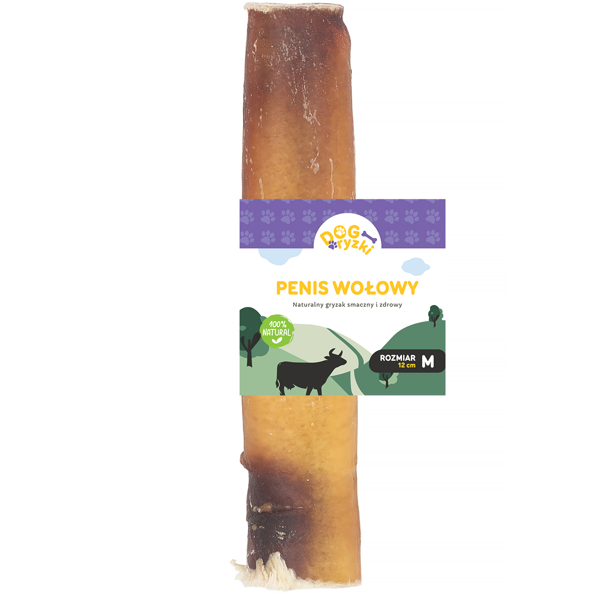 Naturalny gryzak dla psa penis wołowy 12 cm