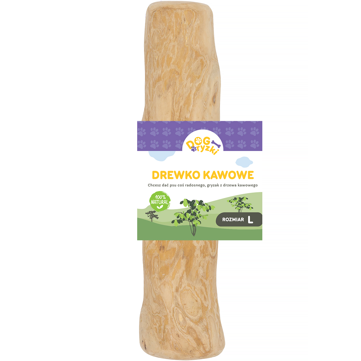 Gryzak dla psa naturalny patyk z drzewa kawowego DOGRYZKI L