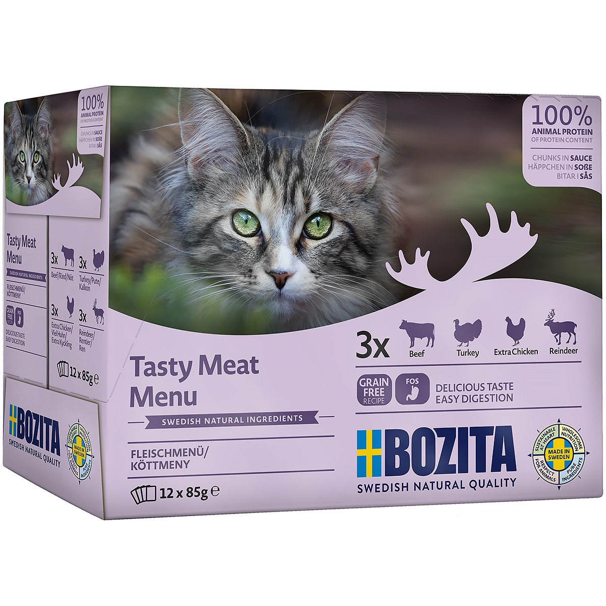 Bozita karma dla kota mokra Multibox mięso w sosie 12 x 85 g