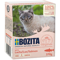 Bozita mokra karma dla kota kawałki w sosie z łososiem 6 x 370 g w saszetkach