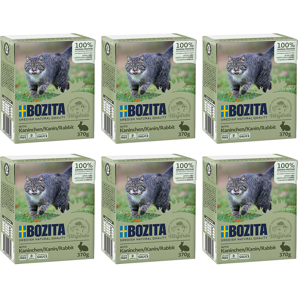 Bozita mokra karma dla kota kawałki w sosie z królikiem 6 x 370 g