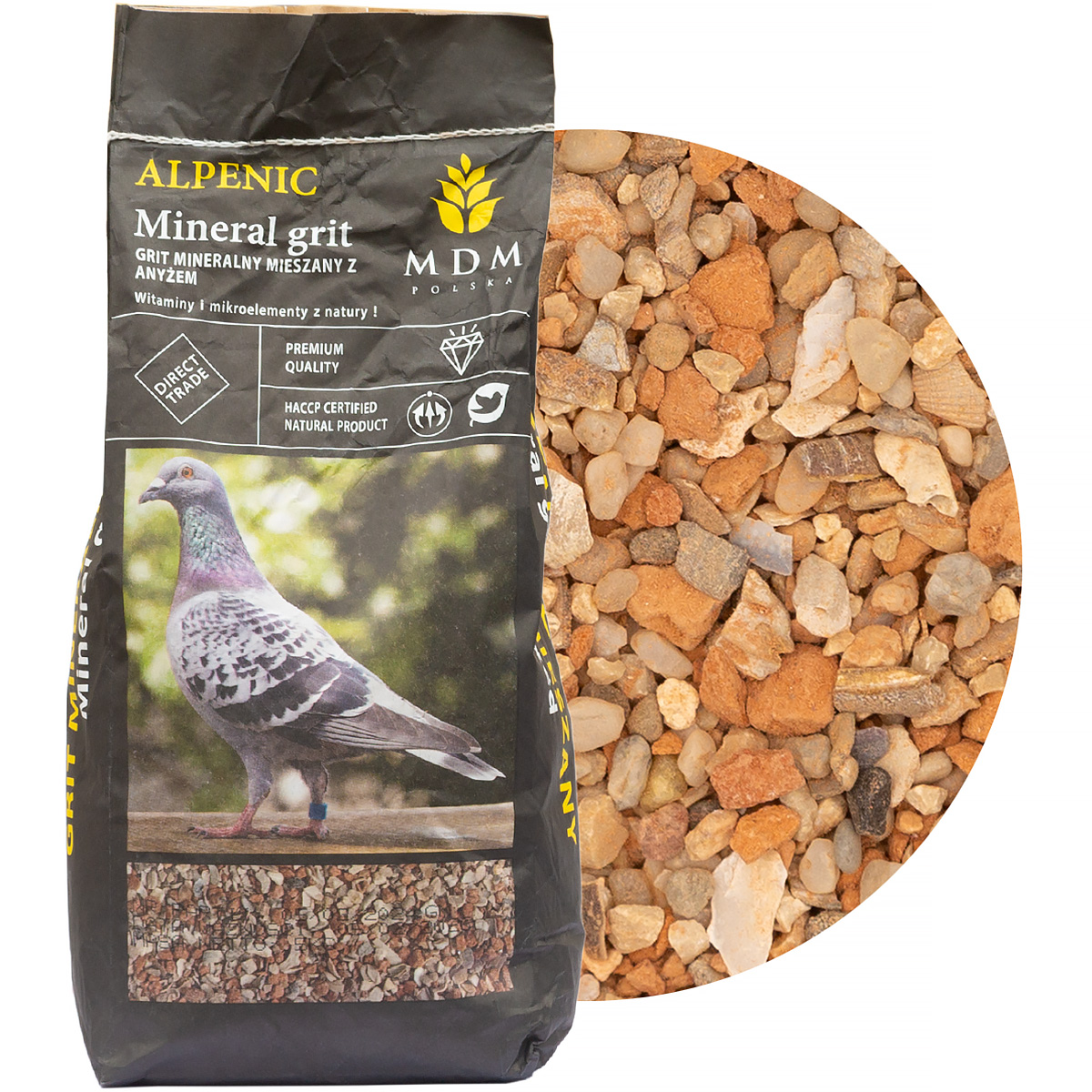 Grit dla gołębi mineralny mieszany z anyżkiem MDM 5 kg